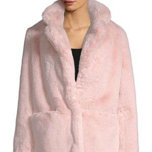 Apparis Sophie Faux Fur Coat in Light Pink, New